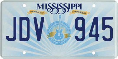 MS license plate JDV945