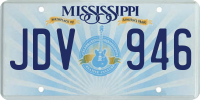 MS license plate JDV946