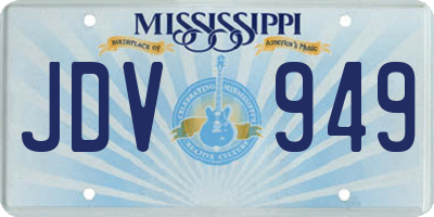 MS license plate JDV949