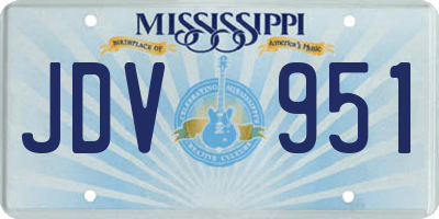 MS license plate JDV951