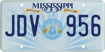 MS license plate JDV956