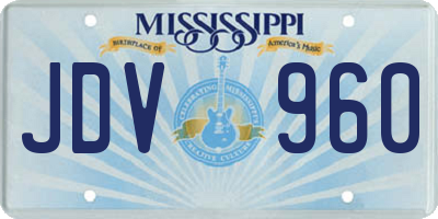 MS license plate JDV960