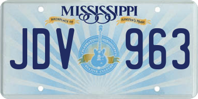 MS license plate JDV963