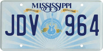 MS license plate JDV964
