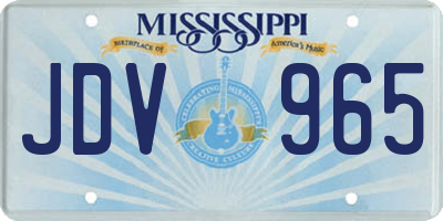 MS license plate JDV965