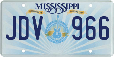 MS license plate JDV966