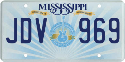 MS license plate JDV969