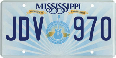 MS license plate JDV970