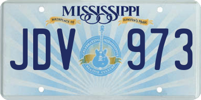 MS license plate JDV973