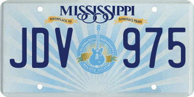MS license plate JDV975