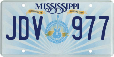 MS license plate JDV977
