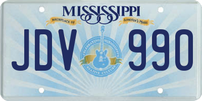 MS license plate JDV990