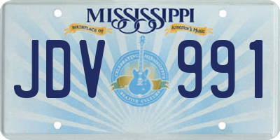 MS license plate JDV991