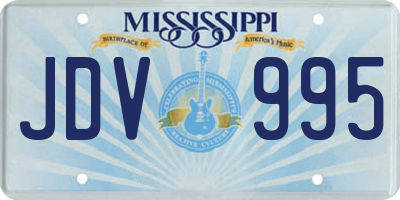 MS license plate JDV995