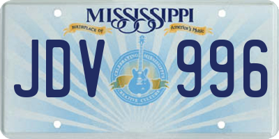 MS license plate JDV996