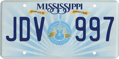 MS license plate JDV997