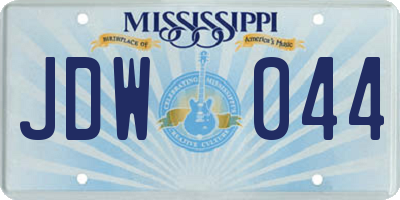 MS license plate JDW044