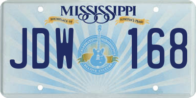 MS license plate JDW168