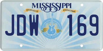 MS license plate JDW169