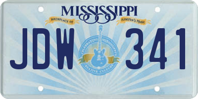 MS license plate JDW341