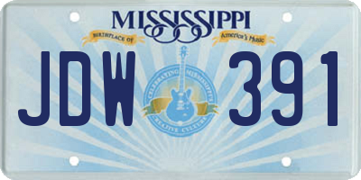 MS license plate JDW391