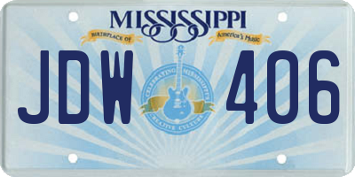 MS license plate JDW406