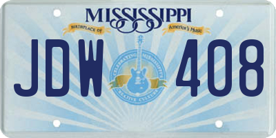 MS license plate JDW408