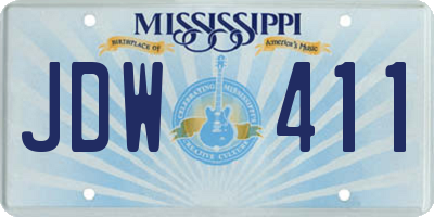 MS license plate JDW411