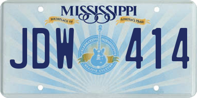 MS license plate JDW414