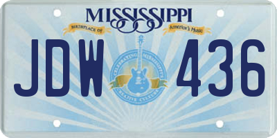 MS license plate JDW436