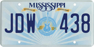 MS license plate JDW438
