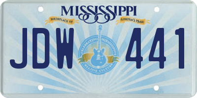 MS license plate JDW441