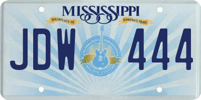 MS license plate JDW444
