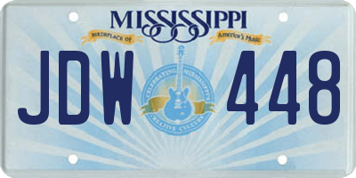 MS license plate JDW448