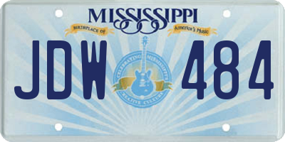 MS license plate JDW484