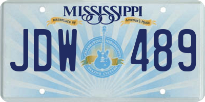 MS license plate JDW489