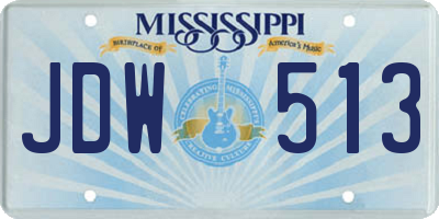 MS license plate JDW513