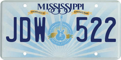 MS license plate JDW522