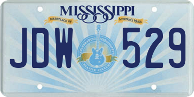 MS license plate JDW529