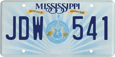 MS license plate JDW541