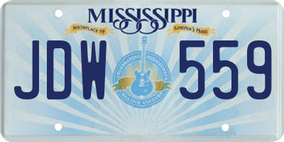 MS license plate JDW559