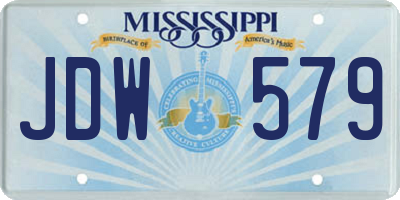 MS license plate JDW579