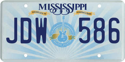 MS license plate JDW586