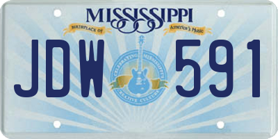 MS license plate JDW591
