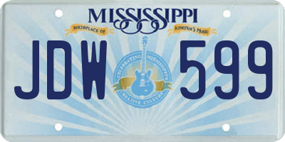 MS license plate JDW599