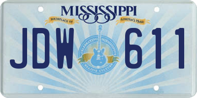MS license plate JDW611