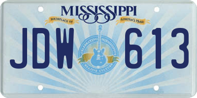 MS license plate JDW613
