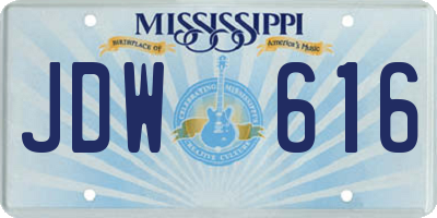 MS license plate JDW616