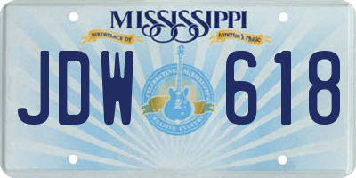 MS license plate JDW618