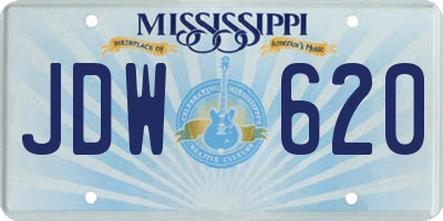 MS license plate JDW620